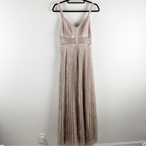 Alexis Isabella Maxi Gown in Silver Blush Small Formal Evening Black Tie - Picture 2 of 9